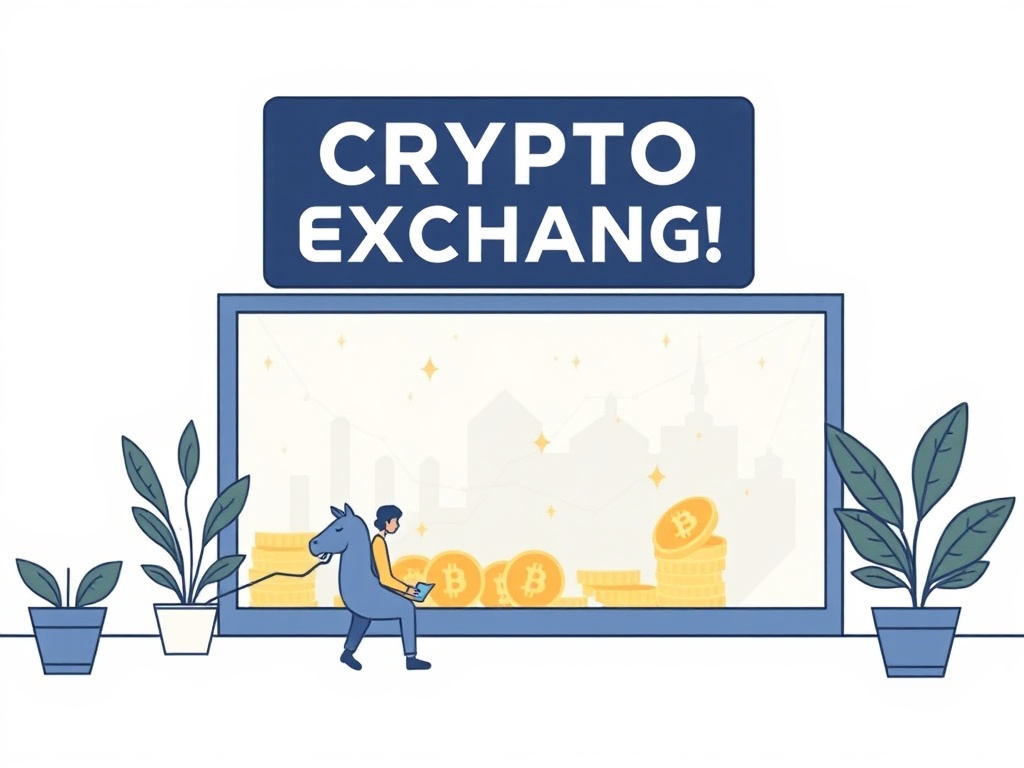 Investor reviewing crypto exchange features on a laptop